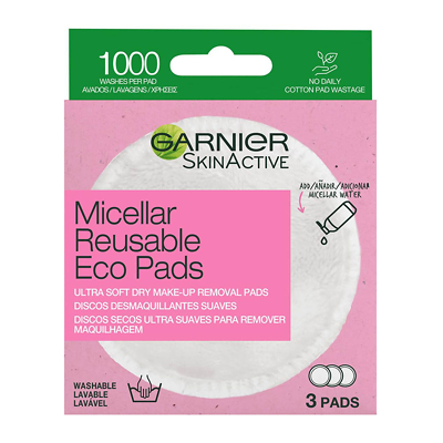 Garnier Micellar Reusable Make-Up Remover Eco Pads x 3