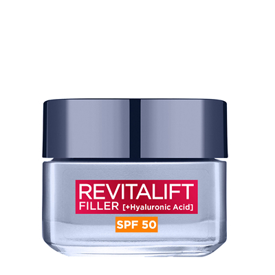 L'Oréal Paris Revitalift Filler + Hyaluronic Acid Anti Ageing Anti-Wrinkle SPF50 Replumping Day Cream 50ml