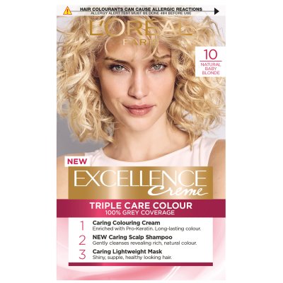 werkgelegenheid Bevoorrecht Anemoon vis L'Oréal Paris Excellence Creme 10 Natural Baby Blonde Hair Dye - 1 Kit -  Feelunique
