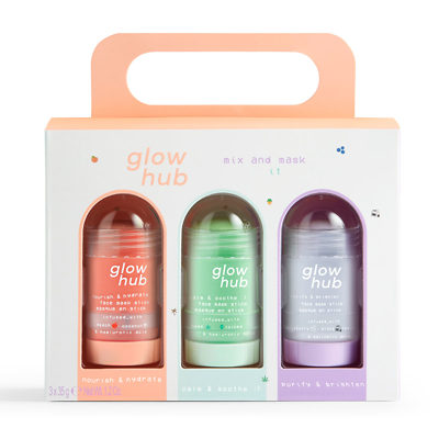 Glow Hub mix & mask it skin care set
