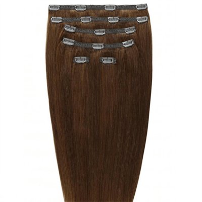 GOLD24 Clip-in Extensions #6 Light Brown - 50 cm
