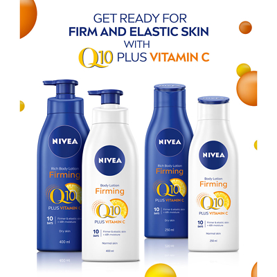Spookachtig Productief Promoten Nivea Q10 + Vitamin C Firming Body Lotion For Dry Skin 400ml | FEELUNIQUE