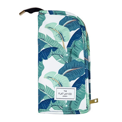 The Flat Lay Co. XXL Standing Makeup Brush Case in Tropical Leaves