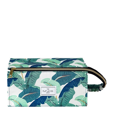 The Flat Lay Co. XXL Makeup Box Bag and Tray in Tropical Leaves