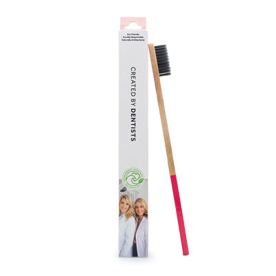 Spotlight Oral Care Pink Bamboo Toothbrush 