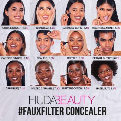 Huda Beauty Coconut Flakes The Overachiever High Coverage Concealer Review  & Swatches