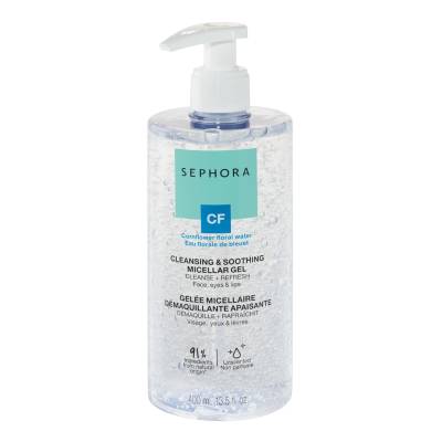SEPHORA COLLECTION Cleansing & soothing micellar gel - Refreshing and Soothing Makeup Remover Gel  - 400 ml