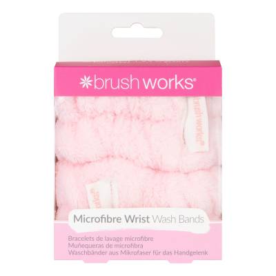 BRUSHWORKS Microfibre Wrist Wash Bands 2 Pack