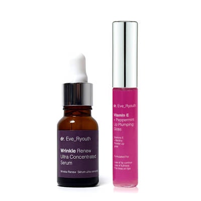dr. Eve_Ryouth Wrinkle Renew Ultra Concentrated Serum 15ml + Vitamin E and Peppirment Lip Plumps 8ml
