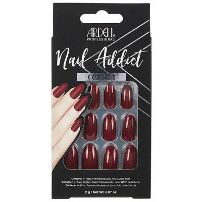 Ardell Nail Addict Solid Press On Nails Sip of Wine 24 Pieces