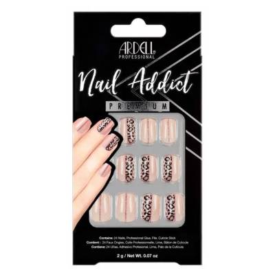 Ardell Nail Addict Premium Press On Nails Cheetah Accent 24 Pieces