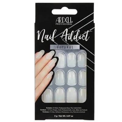 Ardell Nail Addict Natural Press On Nails Oval 24 Pieces