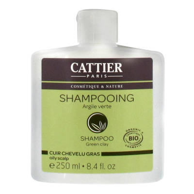 Cattier Shampooing Cuir Chevelu Gras Argile Verte 250ml