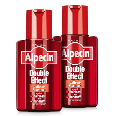 Alpecin Double Effect Shampoo | Prevents Hair Loss and Removes Dandruff 2 x  200ml | FEELUNIQUE
