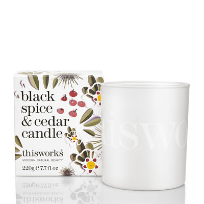 this works Black Spice & Cedar Candle 220g
