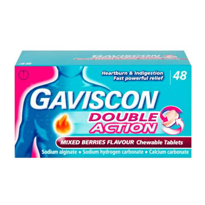 Gaviscon Double Action Mixed Berry - 48 Tablets