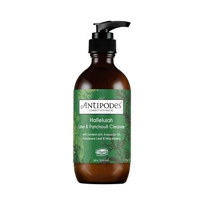 Antipodes Certified Vegetarian and Vegan Hallelujah Lime & Patchouoli Cleanser 200ml