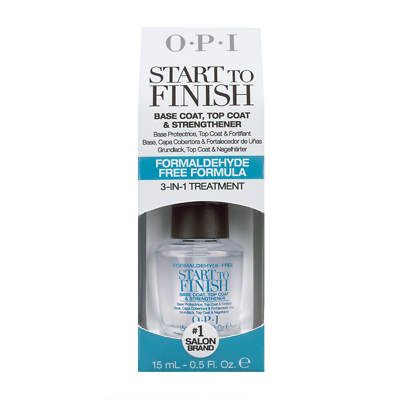OPI Start to Finish Base Protectrice Top Coat & Fortifiant- sans Formaldehyde 15ml
