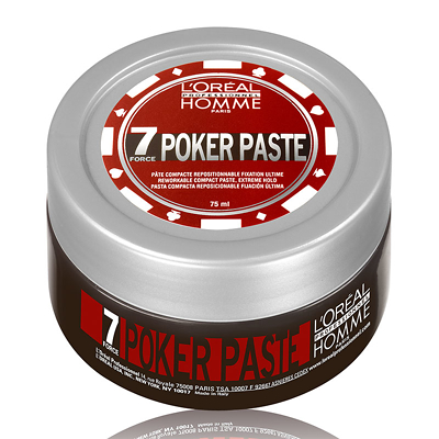 L'Oréal Professionnel Homme Poker Paste Pâte Compacte Repositionnable Fixation Ultime 75ml