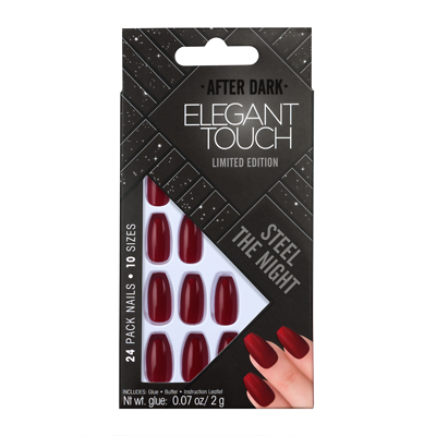 Elegant Touch Trend Nails After Dark Steel The Night