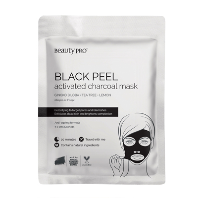 BeautyPro BLACK DIAMOND™ Masque au Charbon Actif Peel-off  3 x 7g