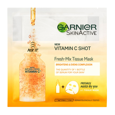 Garnier Fresh-Mix Brightening Face Sheet Shot Mask with Vitamin C 33g