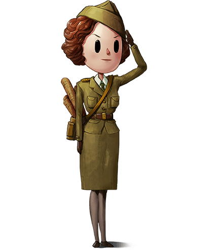 Illustration of a Woman of World War Two